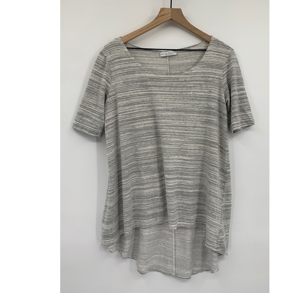Bryn Walker Shirt Womens Small Gray Soft Stretch Tunic Made USA